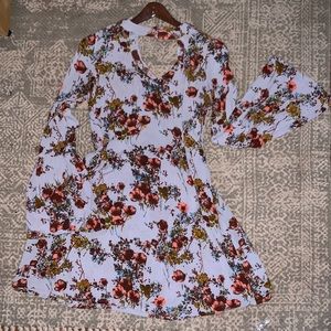 Mossimo floral dress lightweight long sleeves xs